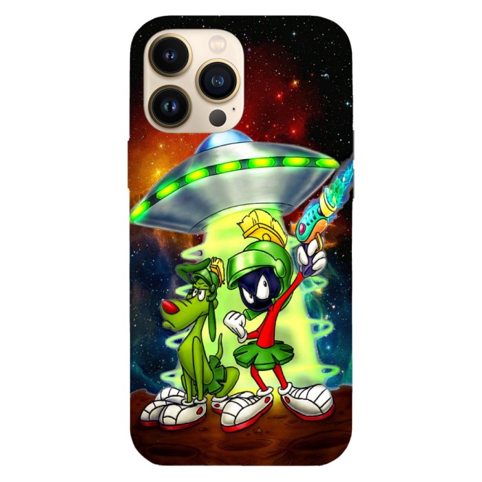Husa compatibila cu Apple iPhone 15 Plus model Marvin the Martian, Silicon, TPU, Viceversa