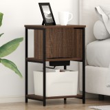 vidaXL Dulap de noapte 2 pcs Stejar brun 38 x 31 x 61 cm Lemn compozit