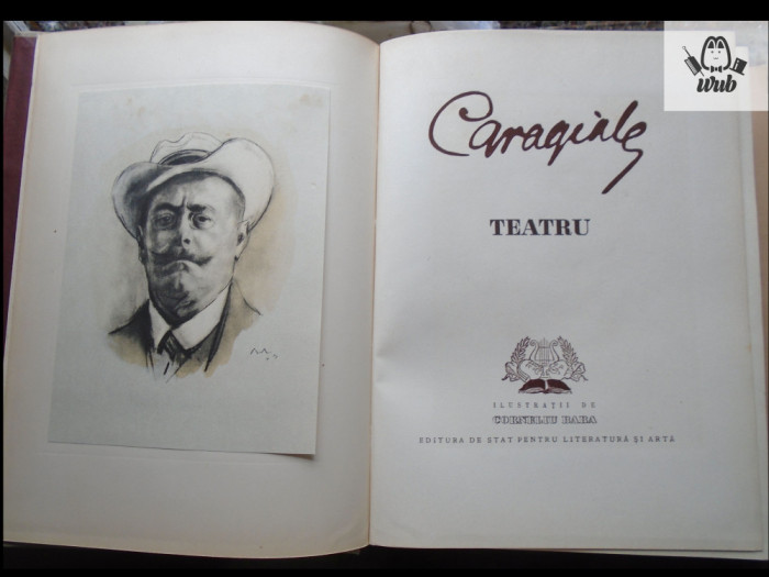 Caragiale Teatru 1952 ilustratii de Corneliu Baba