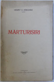 MARTURISIRI - VERSURI de HENRY V. GABUNEA , 1929 , DEDICATIE* SI CARTE DE VIZITA