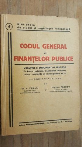 Codul general al finantelor publice - V.Vasiliu, Al.Preutu