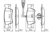 Set placute frana,frana disc VW TRANSPORTER V platou / sasiu (7JD, 7JE, 7JL, 7JY, 7JZ, 7FD) (2003 - 2016) BOSCH 0 986 494 309