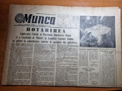 ziarul munca 13 mai 1962-cuvantarea lui gheorghiu dej si gheorghe maurer foto