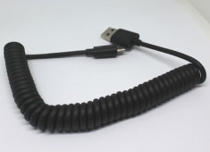 Cablu date si incarcare Nokia CA-191C USB la microUSB negru foto
