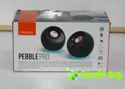 Озвучителна система Creative PEBBLE PRO, Bluetooth 5.3,USB-C,BassFlex foto