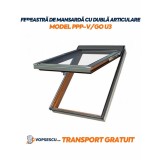 FAKRO FEREASTRĂ DE MANSARDĂ CU DUBLĂ ARTICULARE preSELECT STEJAR AURIU, MODEL PPP-V/GO U3,