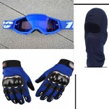 Cumpara ieftin Set accesorii moto -off road-atv-bicicleta-tricicleta:Ochelari,manusi si cagula, set Marime XL