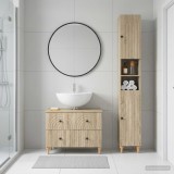 Cumpara ieftin Set de dulapuri pentru baie, 2 piese ALKMAAR Stejar Sonoma