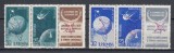1958 LP 459 b SATELITI ARTIFICIALI CU VINIETA SUPRATIPAR BRUXELLES RASTURNAT MNH, Nestampilat
