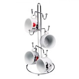 Suport Cani, Model 15x34cm, 6 Spații Suspendare, Metal, Argintiu, Oem