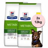 Hill&amp;#039;s Prescription Diet Canine Metabolic Weight Management Lamb 2 x 12 kg