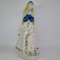 Bibelou portelan rusesc vechi, vintage, mare - Fata cu cozi par blond impletit