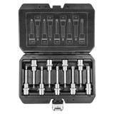 Set tubulare Torx 1/2 inch, 100 mm, 9 piese, din otel CrV/S2 NEO