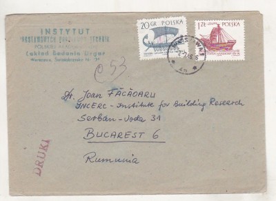bnk fil Polonia - plic circulat spre Romania 1966 foto