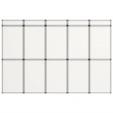 VidaXL Perete de afișaj pliabil cu 15 panouri, alb, 302 x 200 cm