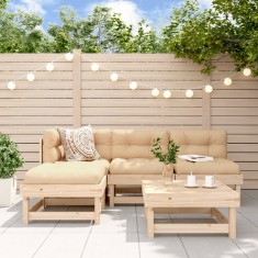 vidaXL Set mobilier relaxare de gradina 5 piese lemn masiv de pin foto