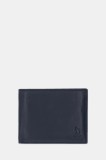 U.S. Polo Assn. portofel de piele West culoarea albastru marin, AEUZ22536MHA