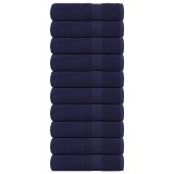 Gossi prosoape de baie, frogn, 10 buc, albastru marin, 100x150 cm, 360 g/m2