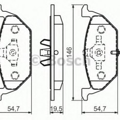 Set placute frana,frana disc VW GOLF V (1K1) (2003 - 2009) BOSCH 0 986 494 524