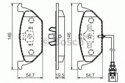 Set placute frana,frana disc VW GOLF PLUS (5M1, 521) (2005 - 2013) BOSCH 0 986 494 524 foto