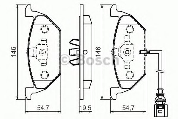 Set placute frana,frana disc AUDI A3 (8P1) (2003 - 2012) BOSCH 0 986 494 524