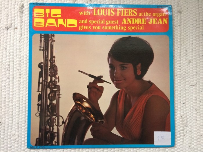 big band louis fiers andre jean album disc vinyl lp muzica jazz monopole records belgium VG++/NM