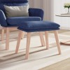 Taburet, albastru, 45x29,5x35 cm, material textil