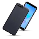 Husa Silicon TPU Negru Huawei Y6 2018 Perfect Fit Protectie Zgarieturi Flexibila Subtire Decupaje Porturi Camera