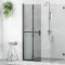 Perete de duș Walk-in Negru și transparent &icirc;nchis 70 x 190 cm