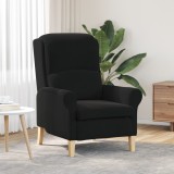 Gossi fotoliu negru negru tesatura, lemn standard ergonomic