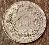 C50 - Moneda foarte veche - Elvetia - 10 rappen - 1957