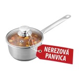 Ronica din inox MagicHome Chloe 18 cm, 2 L, cu capac din sticla