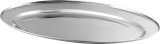 Platou oval din inox MagicHome EOT 40 cm pentru tort si servire prajituri