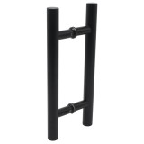 Maner inox tragator MH425N, prindere la 90 grade, diametru 25 mm, lungime 400 mm, interax 300 mm, culoare negru