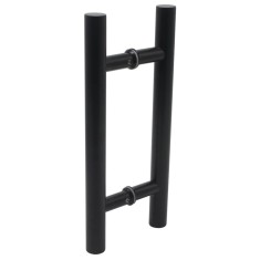 Maner inox tragator MH425N, prindere la 90 grade, diametru 25 mm, lungime 400 mm, interax 300 mm, culoare negru