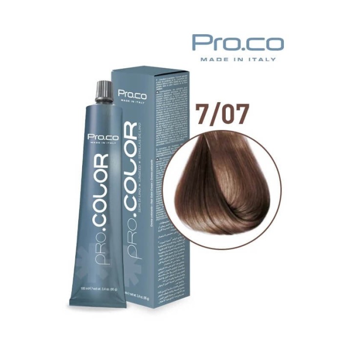 Vopsea de par profesionala 7/07 Blond deschis tutun 100ml