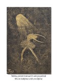 Cumpara ieftin Tablou pictat manual, Balerina stilizata, 90x60cm ulei pe panza, gata de agatat pe perete