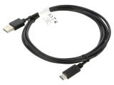 Cablu USB 2.0 A la C, 1,8m, negru, aurit