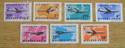 A12 S4 5 - Timbre foarte vechi - Ungaria - aviatie foto