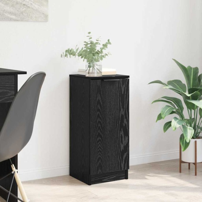 vidaXL Bufet Stejar negru 30 x 30 x 70 cm Lemn compozit 880796