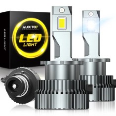 Set 2 Becuri auto LED Xenon Auxito&reg;, D4S, Plug&amp;Play, Canbus, 120 W, 24000 Lumeni