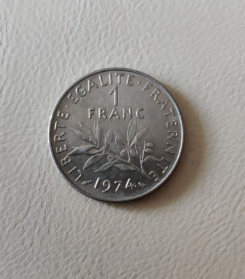 Franța - 1 franc (1974) monedă s349 foto