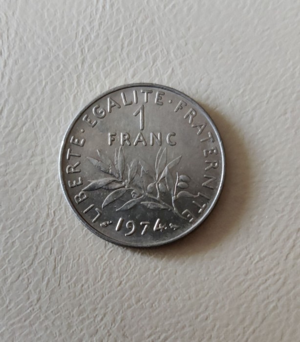 Franța - 1 franc (1974) monedă s349