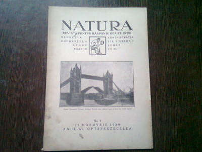 REVISTA NATURA NR.9/1929 foto