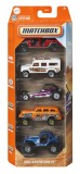 Set 5 masinute metalice Matchbox MBX Adventure IV, scara 1:64