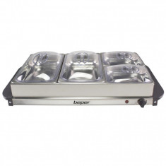 Incalzitor alimente Beper P101TEM001, 300W, 4 compartimente mobile, Termostat, Inox