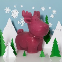 Lumanare Parfumata Ren Fermecat , Decor de Craciun Handmade