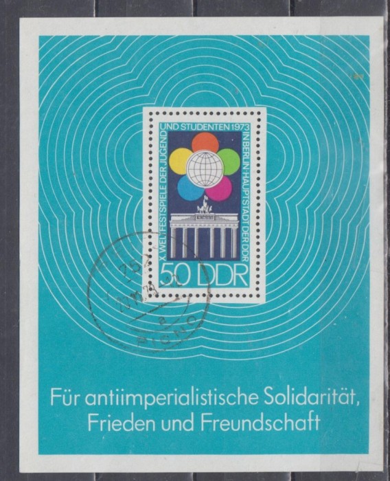 M2 C3 - Timbre foarte vechi - Germania Democrata - DDR - colita dantelata