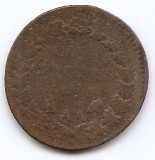 Franta 5 centimes 1796 AA - L&#039;AN 5 - AA, Prima Republica, Cupru, 10 gr, 28 mm, KM-640, Europa, Cupru (arama)