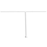 Cumpara ieftin Set stalp pentru copertina, alb, 450x245 cm, fier